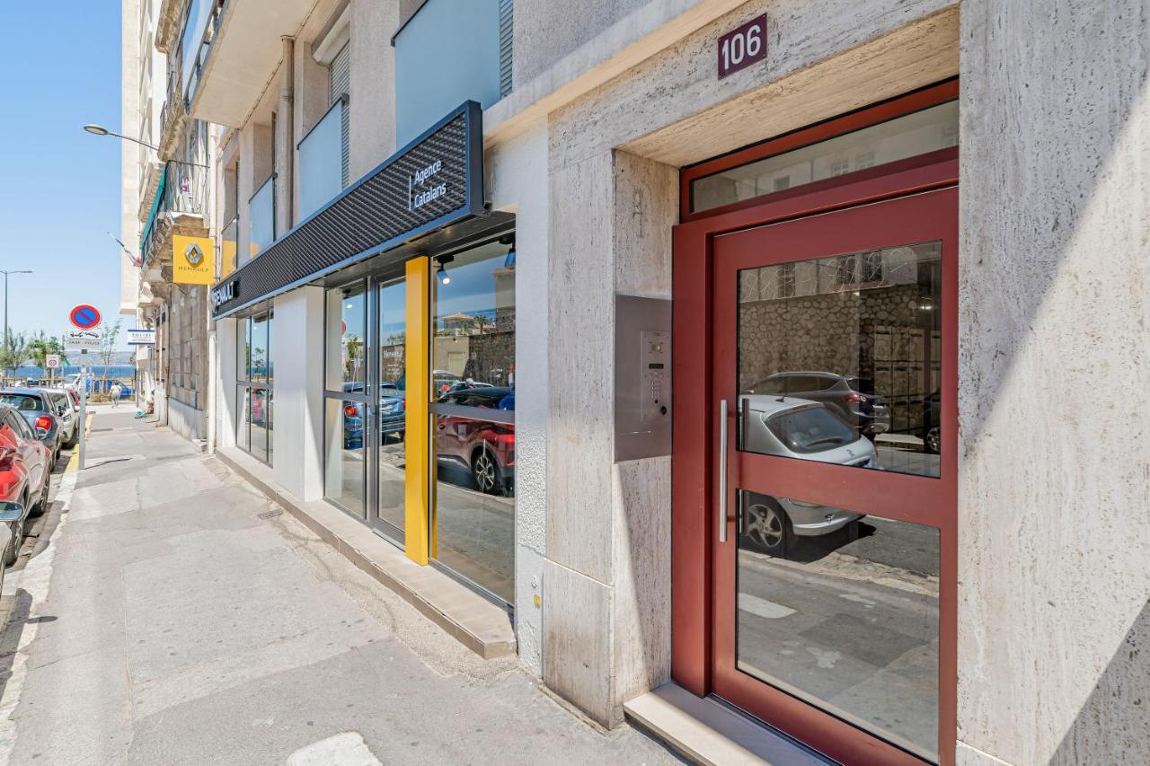 Studio avec balcon, plage à 50m, proche Vieux Port Marseille Extérieur photo